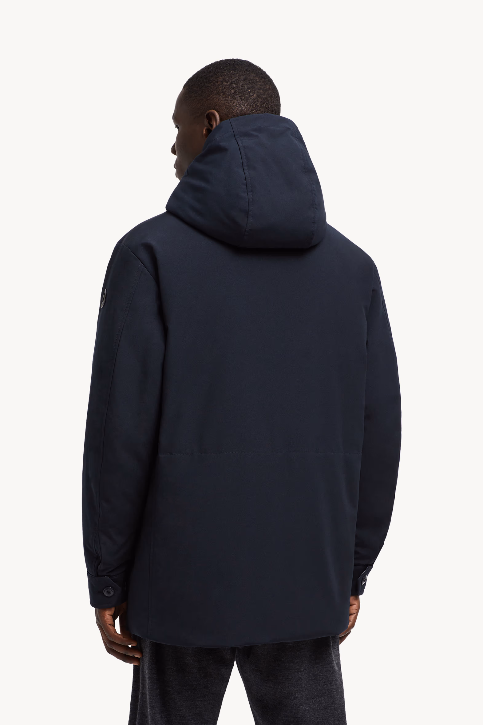 Plumífero corto con capucha reversible Fowey Hombre Azul marino Moncler 5